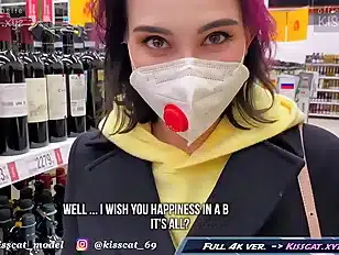 Real Risky Sex in Man ‘s  Public Agent PickUp Student in Walmart to Quick Fuck / Kisscat