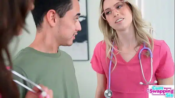 Rissa May & Jill Kassidy Role-Play Stepbro’s Doctor Double Checking His Sperm Quantity