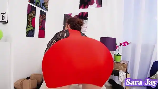 Sara Jay’s Sexy Dress Can Barely Contain Her Tits! Glass Dildo Solo Session