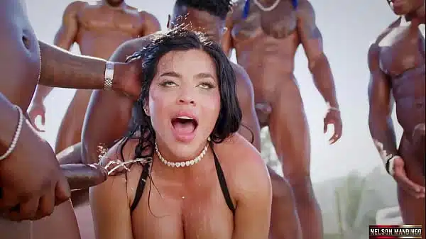 Sara Retali’s First Ever Golden Shower DP anal BBC Gangbang