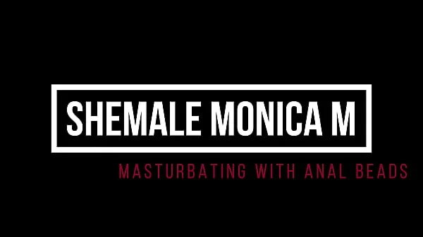 Shemale Monica M – Masturbating with Anal Beads