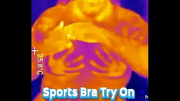 Sports Bra Try-On, Boob Bounce Tests, Naked Twerk Tease THERMAL POV (4K Portrait)
