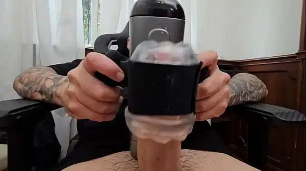 testing a new toy “the handy stroker” of bad peach