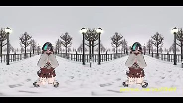 VR180 mmd Chihaya Dance 3d hololive Hentai