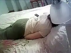 woman having fan and caught