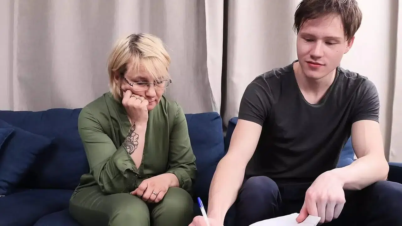 AuntJudysXXX – 48yo Stepmom Nadine Helps Stepson with Homework