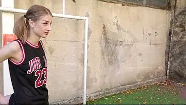 Basketball Girl In Shorts Got Her Tight Pussy Stretched By Big Dick