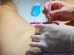 Brazilian Wax for a Big Floppy Dick 4 Wax and Tweez