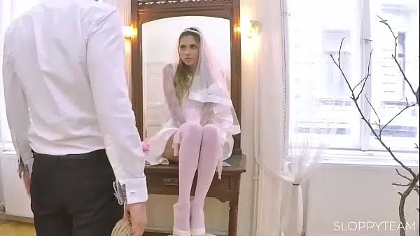 Bride masturbating with Barbie DOLL on her wedding day gets BLACKMAILED