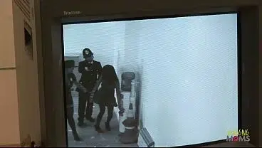 Busty blonde is a poliice officer and she is having a superb threesome with a brunette milf