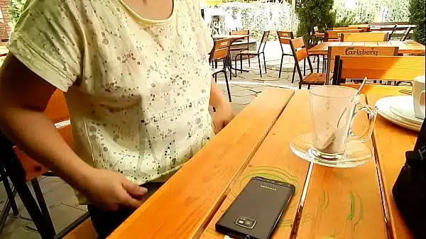 chubby wife show hairy tits on public