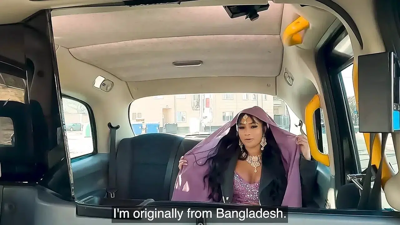 Fake Taxi Bengali nurse takes a big cock in her her tight Asian pussy with her big tits out
