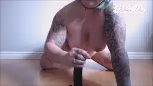 Grey Area – Sensual Dildo Suck, Fuck and Ride with Chubby Dahlia