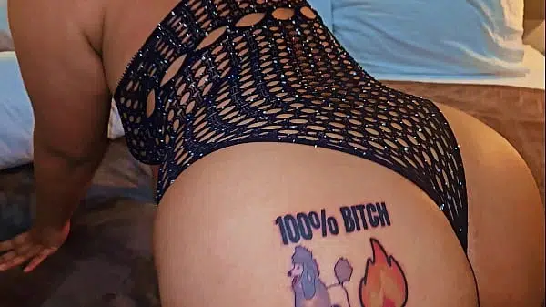 Hot wife shows off her new body tattoos. The Latina slut permanently marked her body so everyone knows she is a bitch shared by her cuckold husband. Sexual, explicit, and kinky tattoos