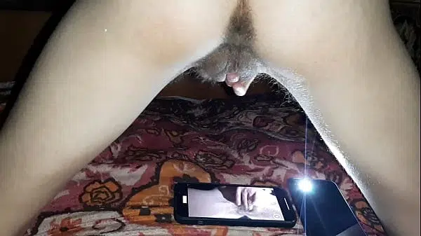 I caught my girlfriend making a porn video and started jerking off with her at the same time