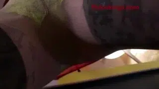 Mature Julia in Stockings is so HORNY she starts to STRIPTEASE!