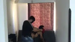 My boyfriend fucks me foursome while I eat his stepbrother’s cock at the costume party