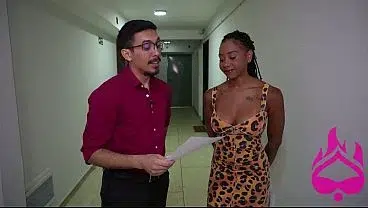 My naughty Japanese boss hired me for the job just because of my nice ebony ass and pussy