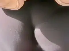 Second skin spandex pants on a girl in public