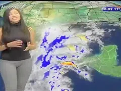 Stunning cameltoe on the Latina weather girl