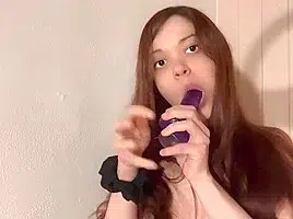 Sucking My Dildo