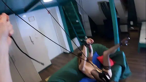 Super hot babe tied up and played like a doll