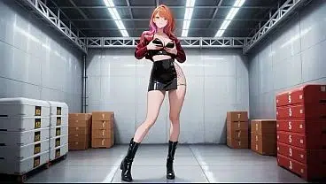 Voluptuous Orange-Haired Slut in Latex: Warehouse Creampie Compilation.