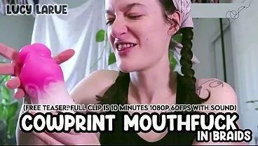“Cowprint Mouthfuck in Braids”
