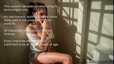 He caught his 18yo stepsister masturbating in the bathroom and helped her with his big black cock[AI]