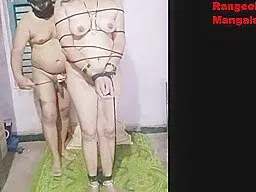 Indian Bhabhi First Time Perform Bdsm, Bondage, Tied Up Video Fuck With Dildo