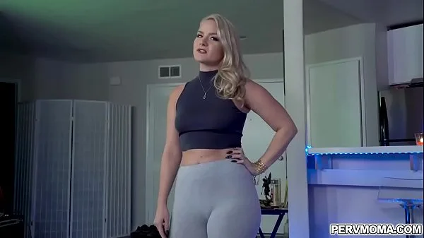 Lisey wants some attention so she pulls out her tits and lets her stepson fondle them