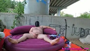 Sucking his cock upside down and getting it in my ass