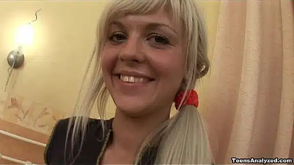 Cute slender teeny take firm cock  in her smooth tender chocolate hole