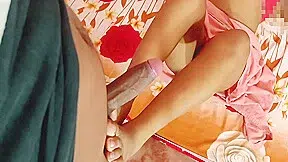 First Time Stepsister Give Foot-job To Stepbrother