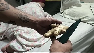 Ginger Butt. Fire in the ass. I blowjob my Master with a ginger plug in the ass. Figging make me horny