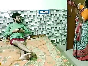 Indian teen boy fucking with hot beautiful maid Bhabhi! Uncut homemade sex