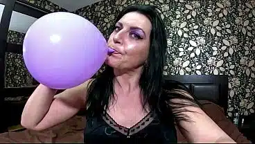 Satin Pajama Balloon Fetish Teasing, Nail Play & Barefoot Balloon Popping