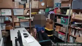 Sensual Shoplifter Teen Alyssa Cole Stroking Big Cock In Camera