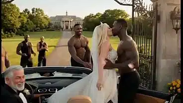 Spa BBC “The Russian HOT WIFE and the millionaire CUCKOLD fulfilled their dream of having a gangbang with black men on their wedding day.” [AI Generated]