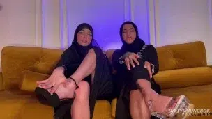 Two horny Hijabis help break your fast with a JOI