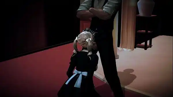 3d hentai anime de dibujos animados rojo azul chicas obtiene joder