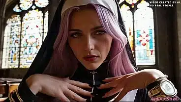 A beautiful nun couldn’t resist my dick and started sucking me off in church (AI Generated) AixXxShaD