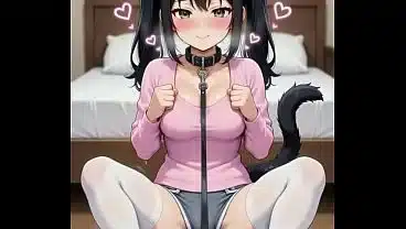 Anime chica IA prueba de acción control de video IA
