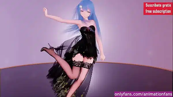 beautiful dance in hot animation