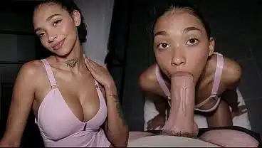 Big White Cock Barely Fit In Her Mouth