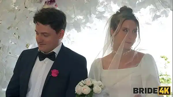 BRIDE4K. Hot bride is having a rough sex, guests are shocked. Hot sex with Jane White