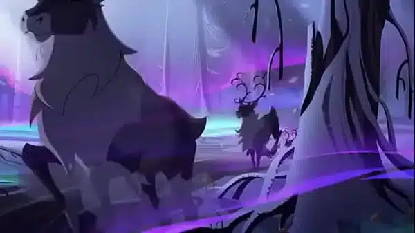 Cartoon love scene