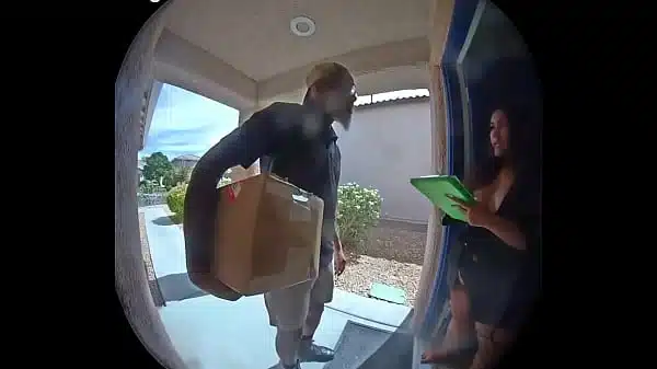 Caught On Security Cam:I stopped by kittttttyk house to deliver a package  but she was more interested in my package …