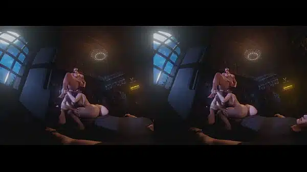 Foursome with Jill Valentine, Claire Redfield, Ada Wong – CGI animated for Virtual Reality (VReal 18K) parody with ResidentEvil world