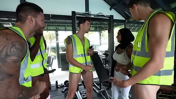 GANGBANG AT THE GYM WITH THE PERSIAN QUEEN YASMINA KHAN DOUBLE PENETRATION WITH ANAL